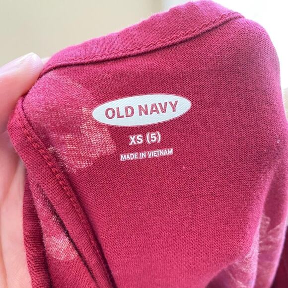 Old Navy Girls Burgundy Flower Dress XS (5T) - Picture 6 of 7